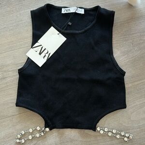 Zara top with crystals